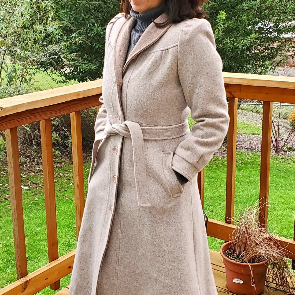 OOAK Vintage Womens Bespoke Wool Coat, Size Small